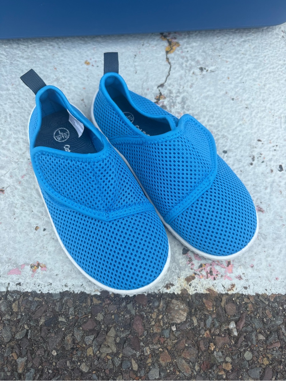 Kids Blue Slip-On Mesh water shoes